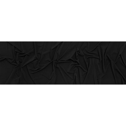 Stretch Polyester Tricot - Black - Designer Deadstock