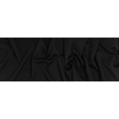 Stretch Polyester Scuba Knit - Black - Designer Deadstock