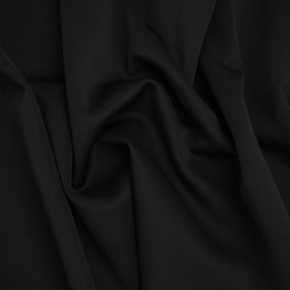 Stretch Polyester Scuba Knit - Black - Designer Deadstock