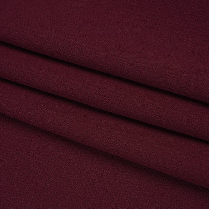 Stretch Polyester Crepe Scuba Knit - Wine Purple - Designer Deadstock