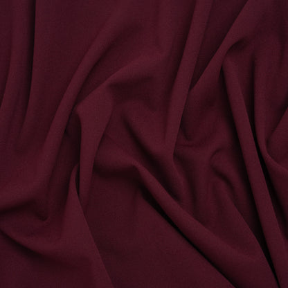 Stretch Polyester Crepe Scuba Knit - Wine Purple - Designer Deadstock