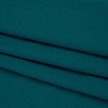 Stretch Polyester Crepe Scuba Knit -Teal Blue - Designer Deadstock