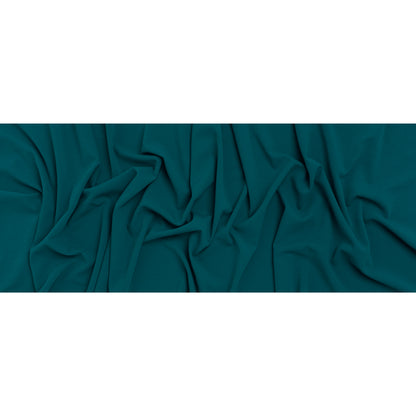 Stretch Polyester Crepe Scuba Knit -Teal Blue - Designer Deadstock