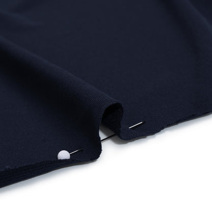 Stretch Polyester Tricot - Midnight Blue - Designer Deadstock