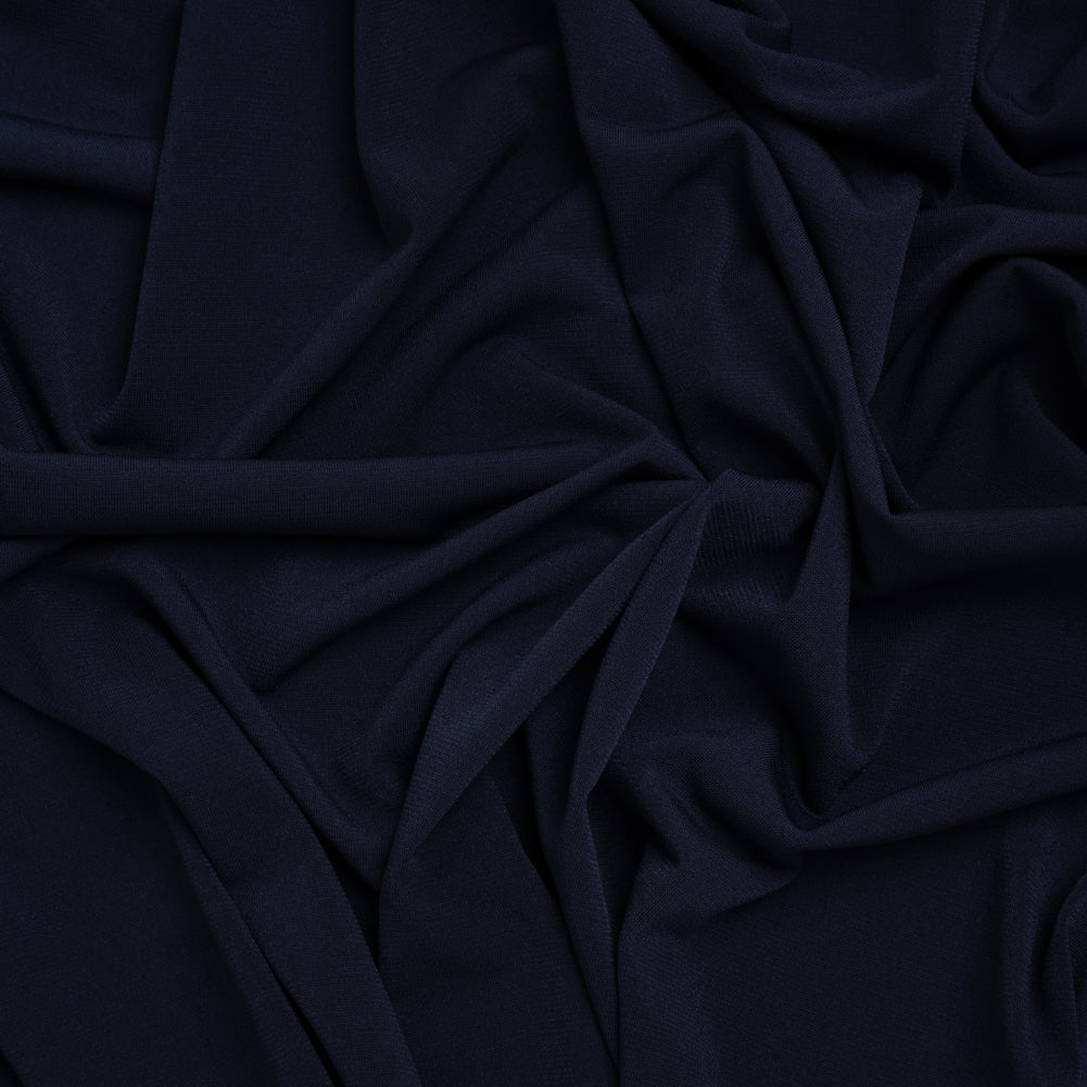 Stretch Polyester Tricot - Midnight Blue - Designer Deadstock