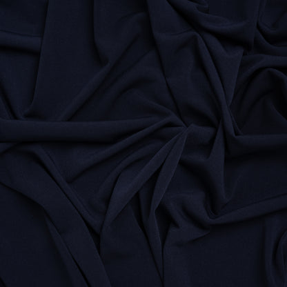 Stretch Polyester Tricot - Midnight Blue - Designer Deadstock