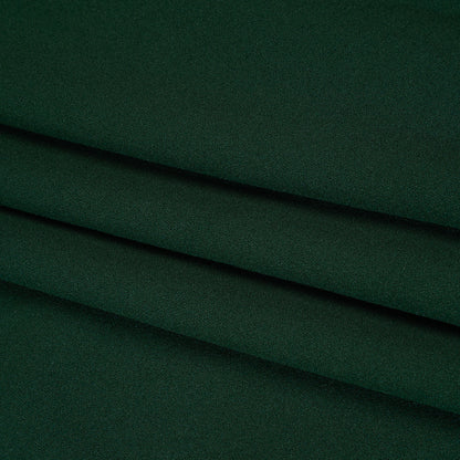 Stretch Polyester Crepe Double Knit - Hunter Green - Designer Deadstock