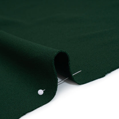 Stretch Polyester Crepe Double Knit - Hunter Green - Designer Deadstock