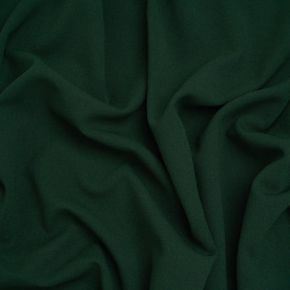 Stretch Polyester Crepe Double Knit - Hunter Green - Designer Deadstock