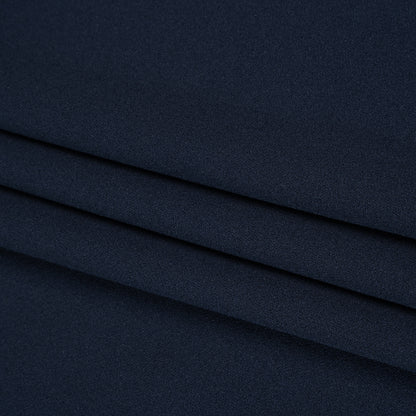 Stretch Polyester Crepe Double Knit - Deep Blue - Designer Deadstock