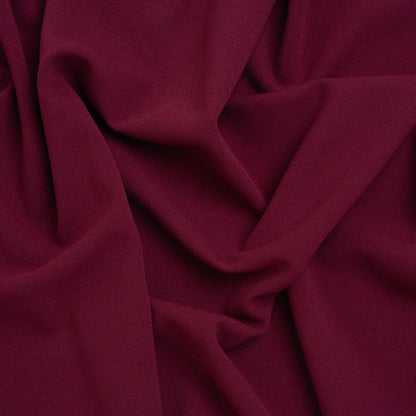 Stretch Polyester Crepe Scuba Knit - Berry Purple - Designer Deadstock
