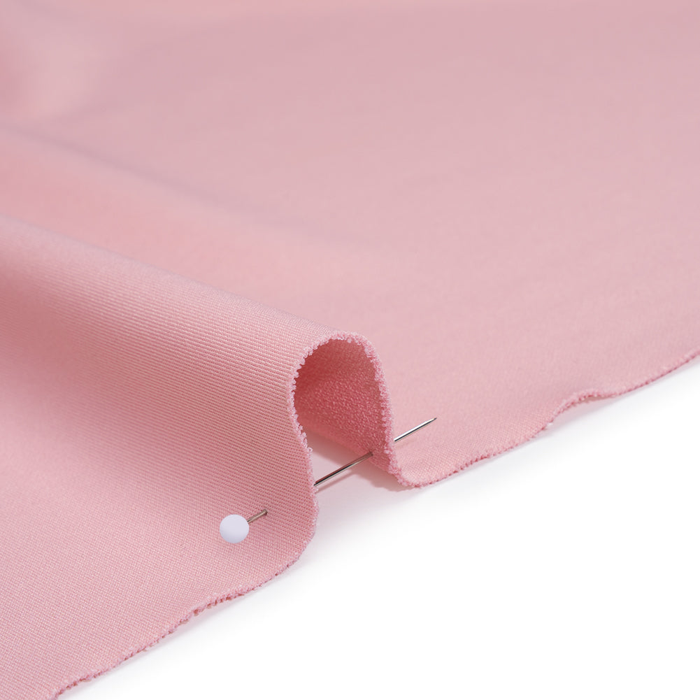 Stretch Polyester Crepe Double Knit - Blush Pink - Designer Deadstock - Detail