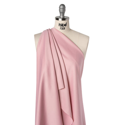 Stretch Polyester Crepe Double Knit - Blush Pink - Designer Deadstock