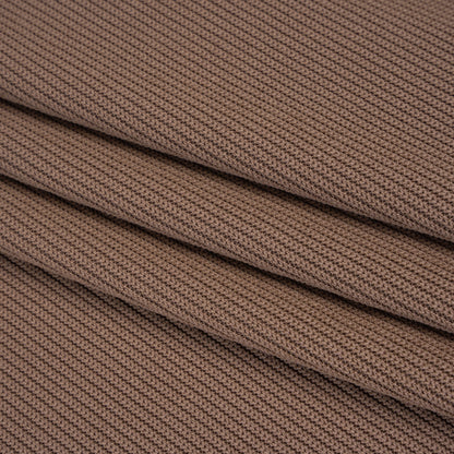Stretch Polyester Ribbed Double Knit - Saddle Brown - Designer Deadstock