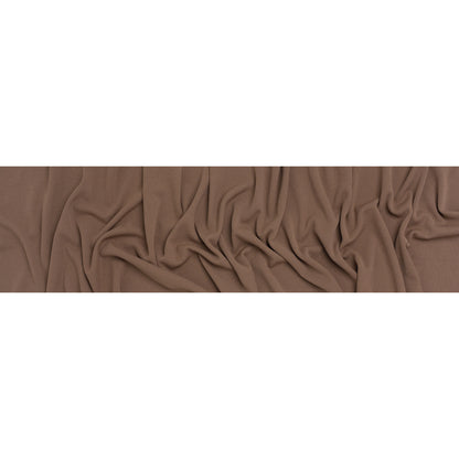 Stretch Polyester Ribbed Double Knit - Saddle Brown - Designer Deadstock