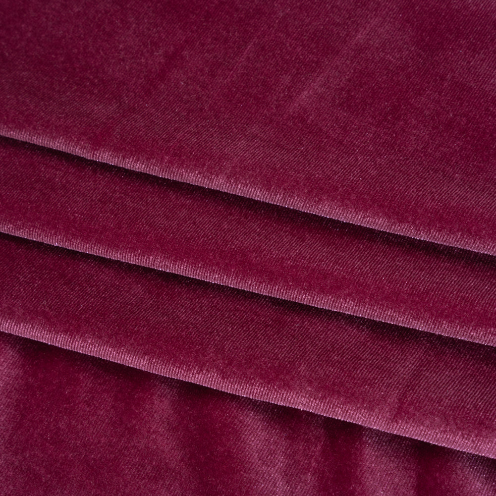 Stretch Polyester Velour - Blush Pink - Designer Deadstock - Folded