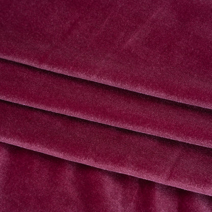 Stretch Polyester Velour - Blush Pink - Designer Deadstock