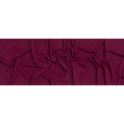 Stretch Polyester and Rayon Ribbed Double Knit - Raspberry Red - Designer Deadstock