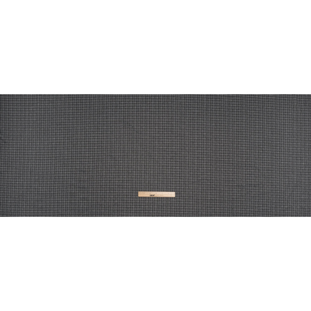 Stretch Polyester Jacquard Knit - Black and White Mini Houndstooth - Designer Deadstock - Full