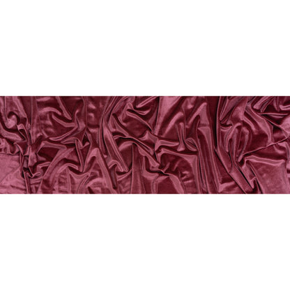 Stretch Polyester Velour - Ruby Pink - Designer Deadstock