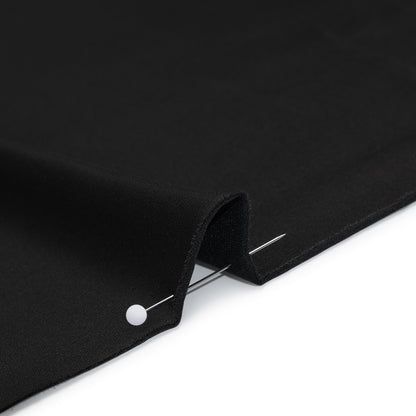 Stretch Recycled Polyester Charmeuse - Black - Designer Deadstock