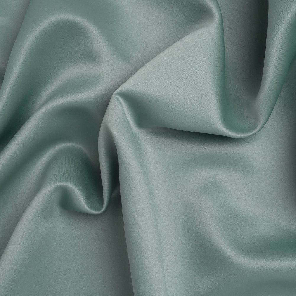 Polyester Satin - Pale Blue - Designer Deadstock