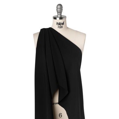 Polyester Crepe - Black - Designer Deadstock