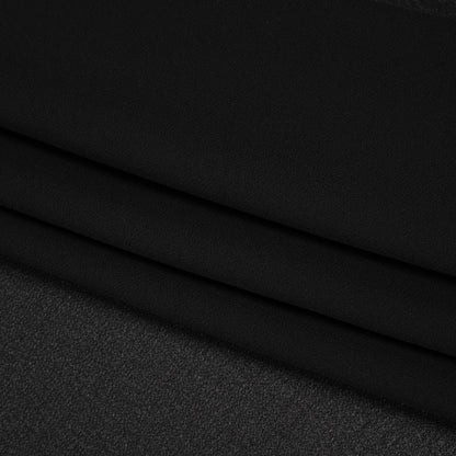 Polyester Georgette - Black - Designer Deadstock