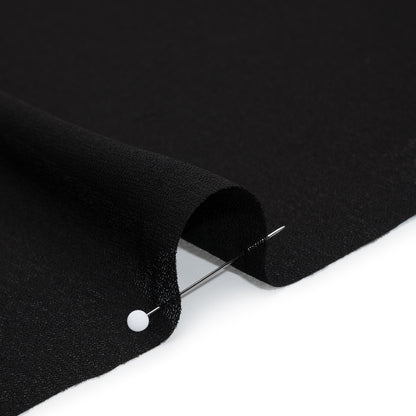 Polyester Georgette - Black - Designer Deadstock