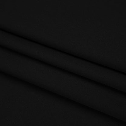 Stretch Polyester Plisse - Black and Metallic Blue - Designer Deadstock Folded