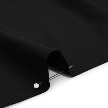 Stretch Polyester Plisse - Black and Metallic Blue - Designer Deadstock Detail