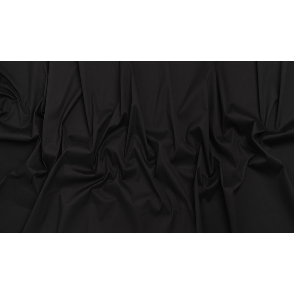 Stretch Polyester Plisse - Black and Metallic Blue - Designer Deadstock - Full
