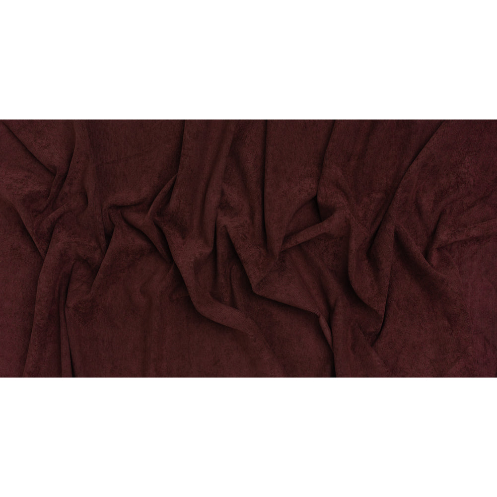 Stretch Polyester and Nylon Corduroy - Wine Tasting Purple - Designer Deadstock - Full