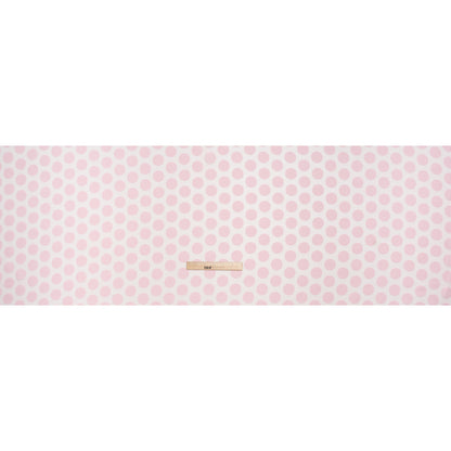 Polyester and Rayon Burnout Lightweight Organza - Light Pink Polka Dots - Deadstock