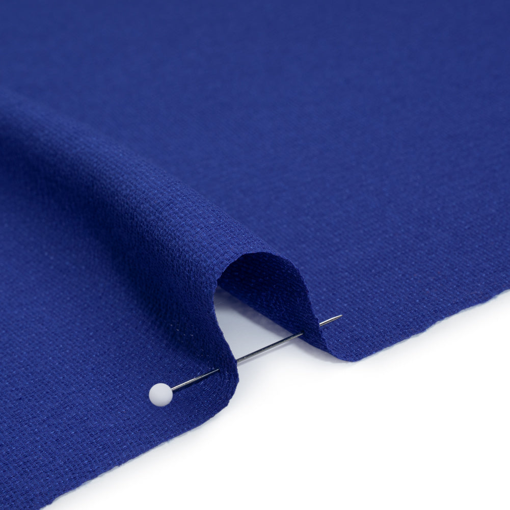 Stretch Polyester Bubble Crepe - Royal Blue - Designer Deadstock - Detail
