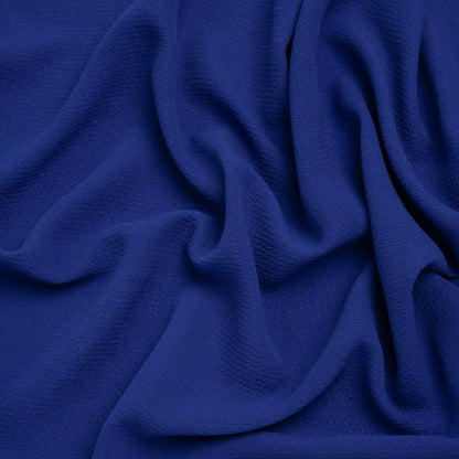 Stretch Polyester Bubble Crepe - Royal Blue - Designer Deadstock