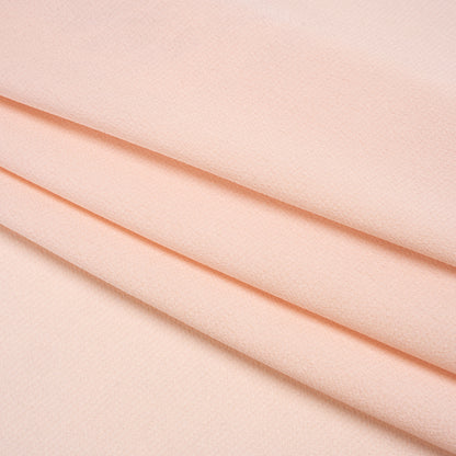 Hammered Polyester Satin - Peach Pink - Designer Deadstock
