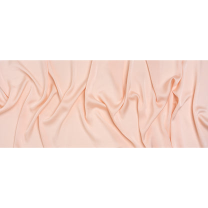 Hammered Polyester Satin - Peach Pink - Designer Deadstock