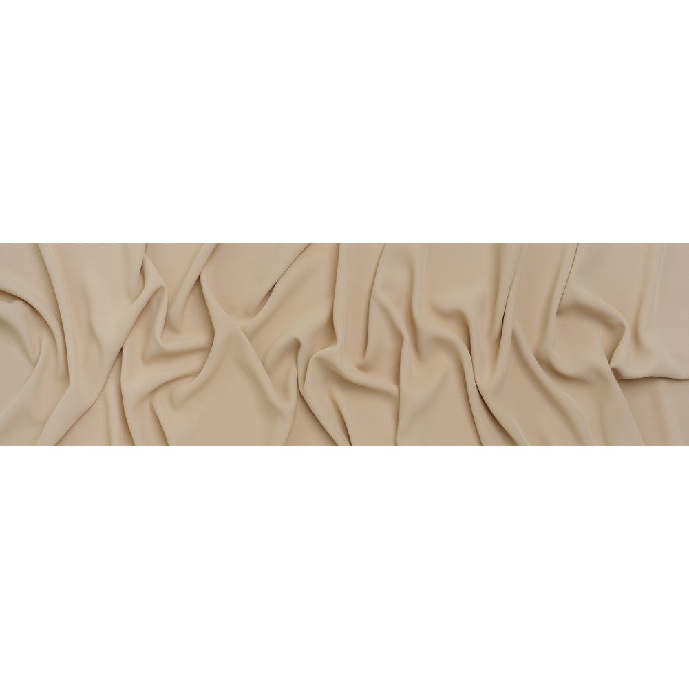 Stretch Polyester Twill - Light Sandy Beige - Deadstock - Full