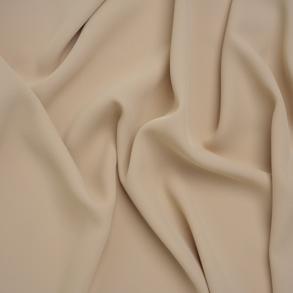 Stretch Polyester Twill - Light Sandy Beige - Deadstock