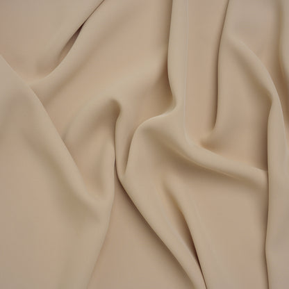 Stretch Polyester Twill - Light Sandy Beige - Deadstock