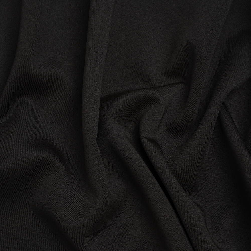 Polyester Scuba Knit - Black - Designer Deadstock