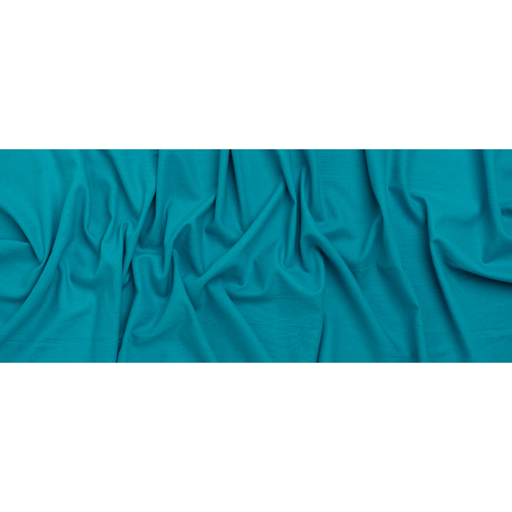 Rayon and Linen Woven - Bright Aqua Blue - Deadstock - Full