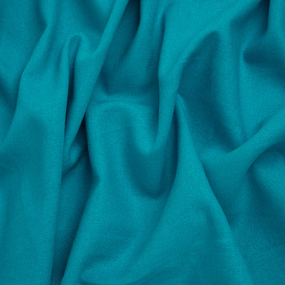 Rayon and Linen Woven - Bright Aqua Blue - Deadstock