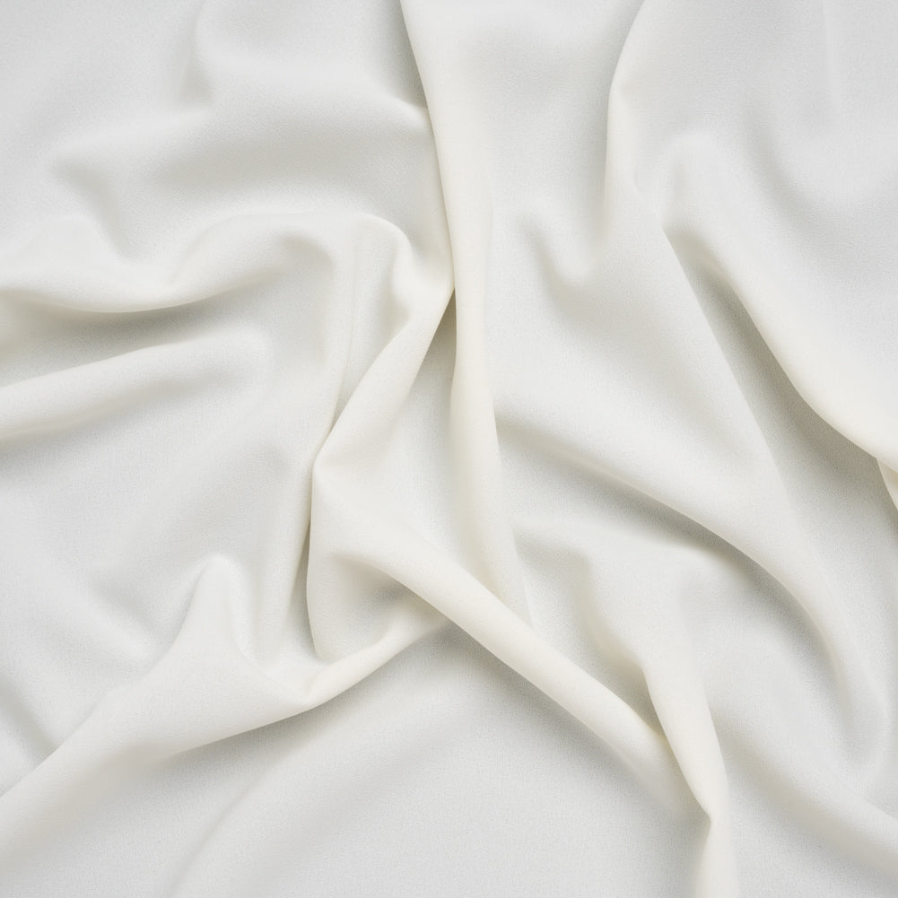 Polyester Crepe - Polar Bear White - Designer Deadstock