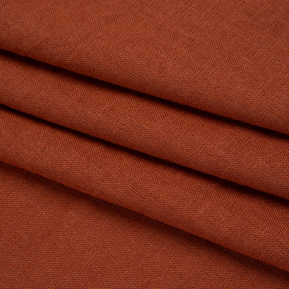 Viscose and Linen Woven - Brick Clay Brown - Deadstock