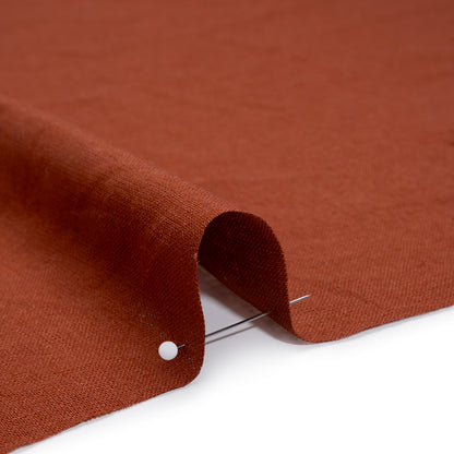 Viscose and Linen Woven - Brick Clay Brown - Deadstock