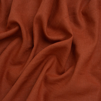 Viscose and Linen Woven - Brick Clay Brown - Deadstock