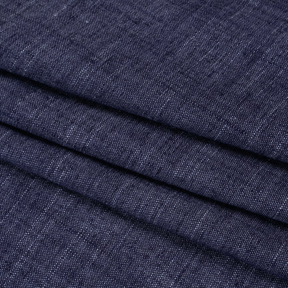 Linen, Rayon and Polyester Woven - Denim Blue - Designer Deadstock
