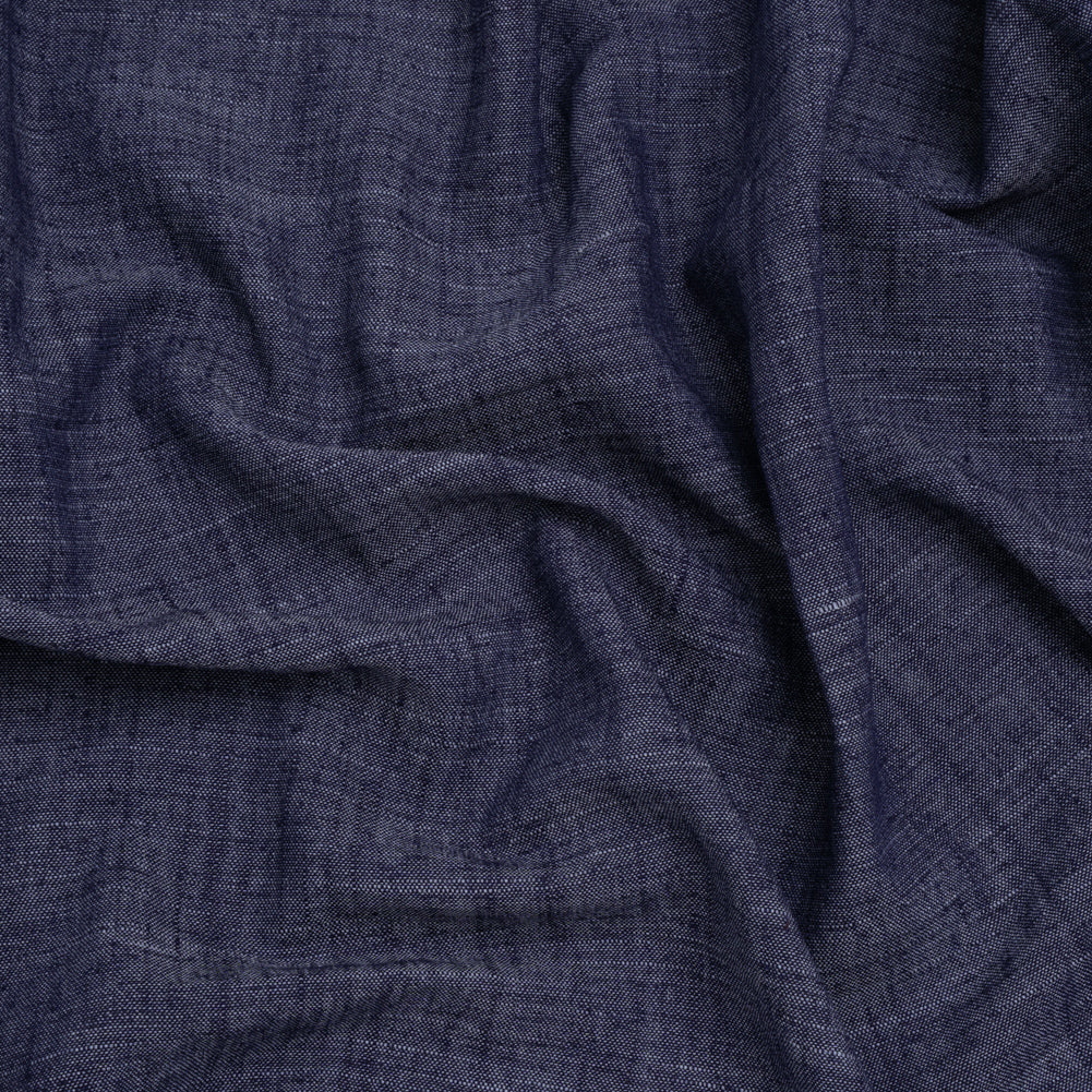 Linen, Rayon and Polyester Woven - Denim Blue - Designer Deadstock